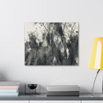 Canvas Gallery Wrap - Wall Art, Say It Soul, Black And White Moss Tree Outdoor Nature