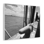 Canvas Gallery Wrap - Wall Art, Say It Soul Black And White Ocean Harbor