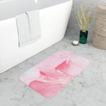 Home Decor, Memory Foam Bath Mat, Pink Flower Bloom, Peaceful Spring Nature