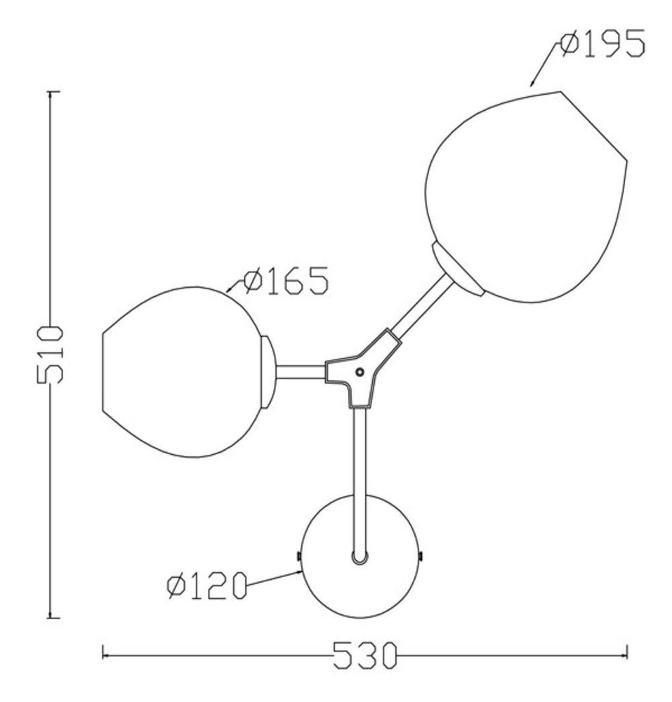 2-Globe Bubble Wall Lamp.