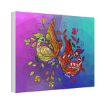 Canvas Print, Multicolor Wild Peacock Print, v2