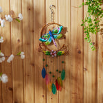 Glass Leaves Colorful Wind Chimes - Dragonfly