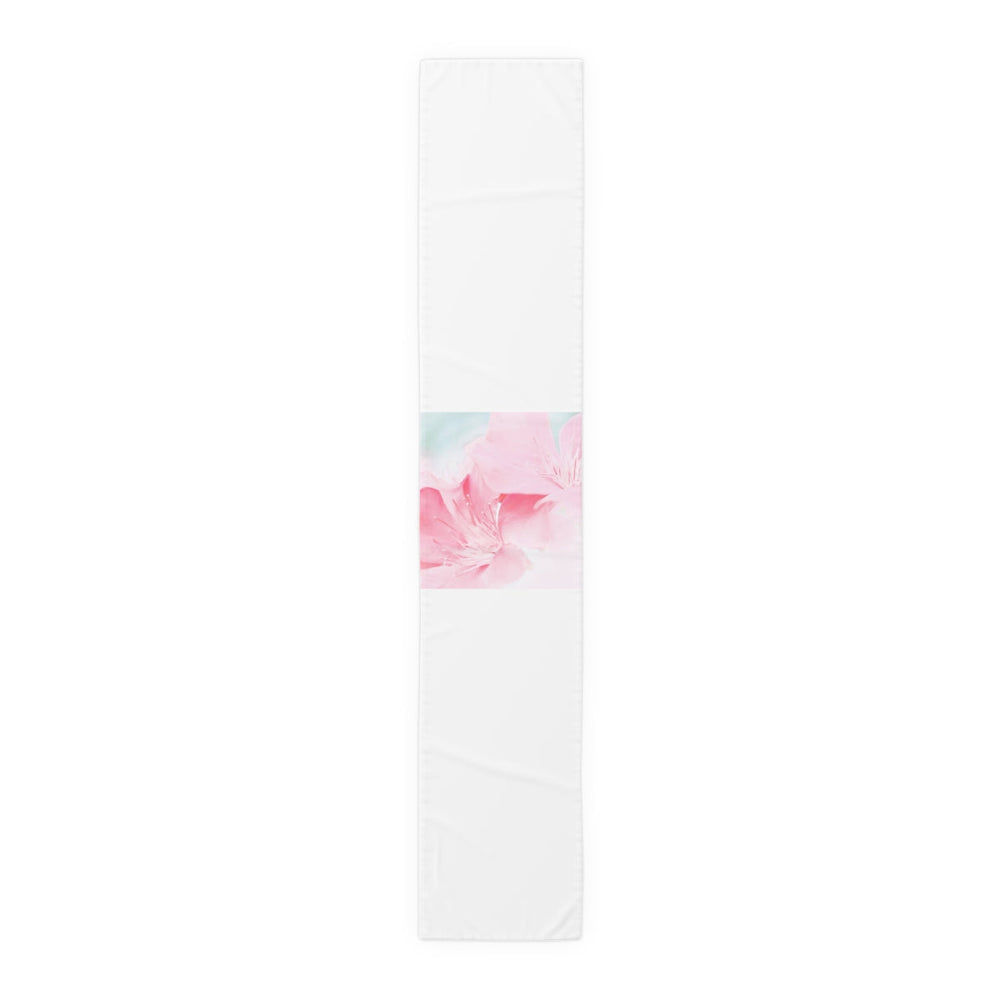 Home Decor, Table Runner Pink Flower Bloom, Peaceful Spring Nature