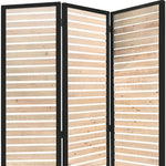 41 x 1.5 x 67 Natural Brown Wood And Metal  Screen