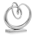 5" x 17" x 17" Buffed Twisted Knot Sculpture
