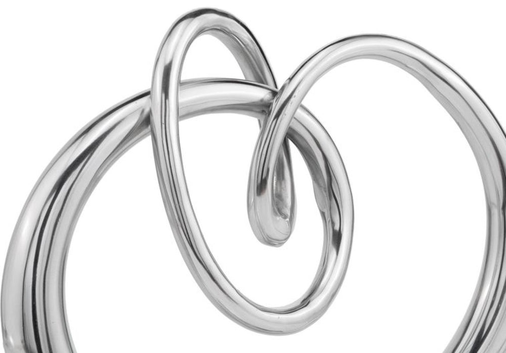 5" x 17" x 17" Buffed Twisted Knot Sculpture