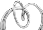 5" x 17" x 17" Buffed Twisted Knot Sculpture