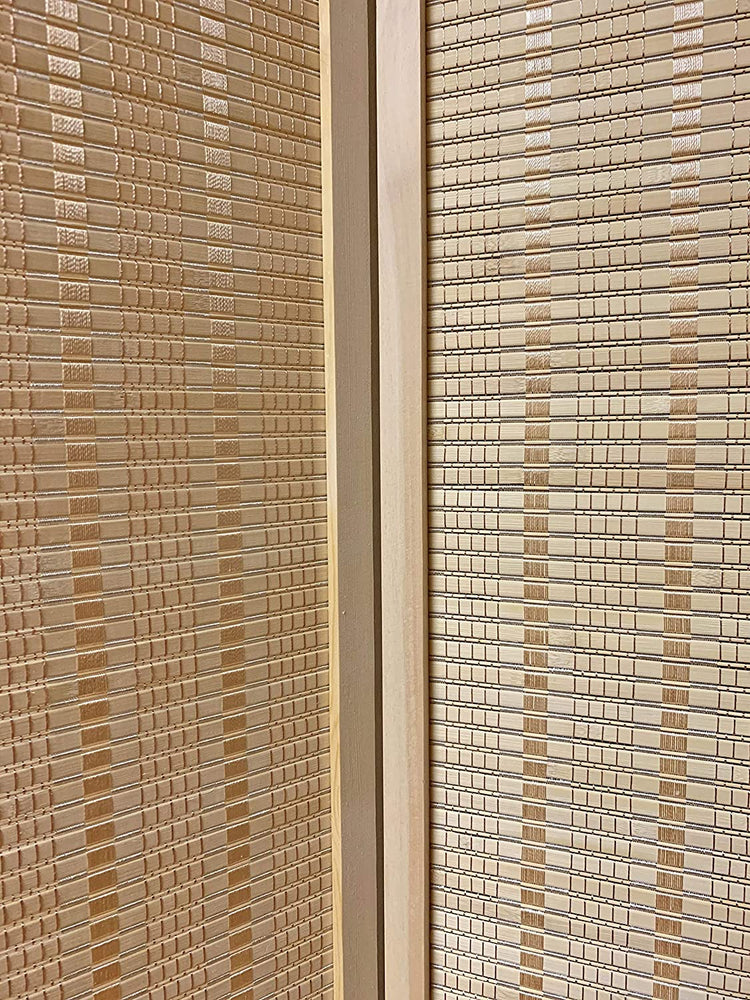 Natural Color Bamboo 3 Panel Room Divider Screen