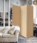 Natural Color Bamboo 3 Panel Room Divider Screen