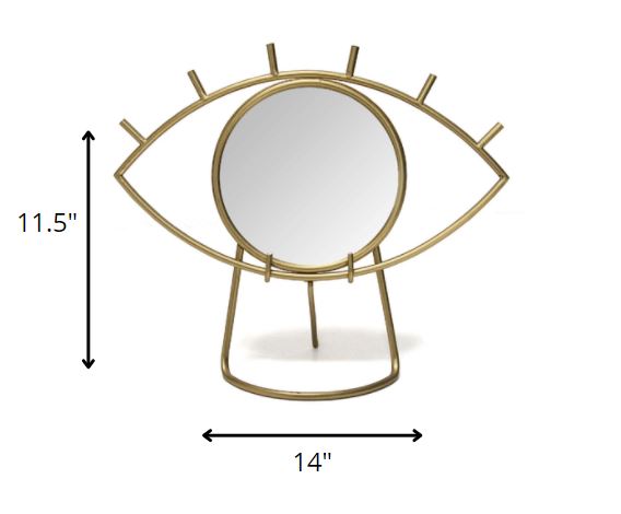 Bohemian Golden Eye Tabletop Mirror