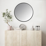 Minimalist Black Round Wall Mirror