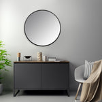 Minimalist Black Round Wall Mirror