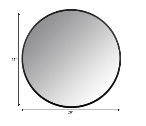 Minimalist Black Round Wall Mirror