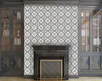 4" x 4" Black And White Mosaic Peel and Stick Removable Tiles
