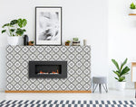 4" x 4" Black And White Mosaic Peel and Stick Removable Tiles