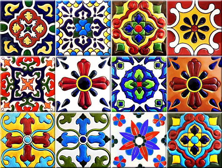 5" x 5" Festival Brights Mosaic Peel and Stick Removable Tiles