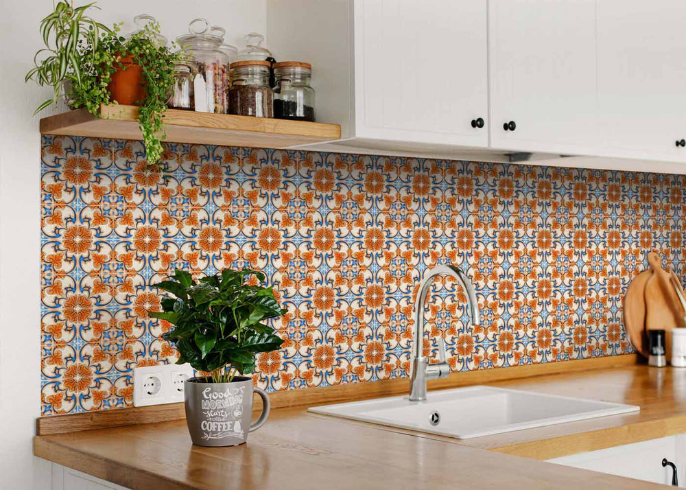 7" X 7" Queen Mosaic Removable  Peel and Stick Tiles
