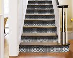 5" X 5" Gray and White Mosaic Peel and Stick Removable Tiles
