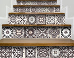 8" x 8" Light Brown and White Mosaic Peel and Stick Removable Tiles