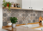 6" x 6" Espresso Brown Mosaic Peel and Stick Removable Tiles