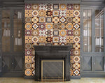 7" x 7" Shades of Brown Mosaic Peel and Stick Removable Tiles