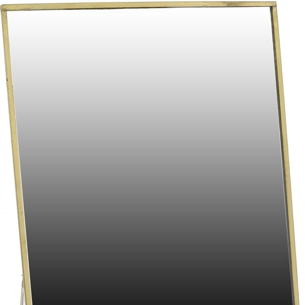 Jumbo Gold Metal Vanity Mirror