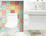 4" X 4" Muted Brights Mosaic Peel and Stick Removable Tiles