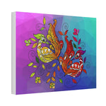 Canvas Print, Multicolor Wild Peacock Print, v3