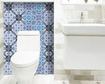 6" X 6" Mediterranean Blues Mosaic Peel and Stick Tiles