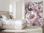 Romantic Floral Three Panel Room Divider Screen