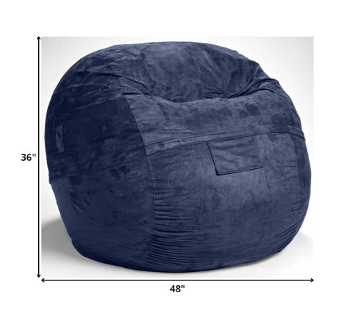 Classic Cozy Royal Blue Bean Bag Chair