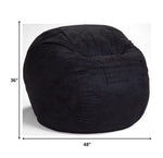 Classic Cozy Black Bean Bag Chair