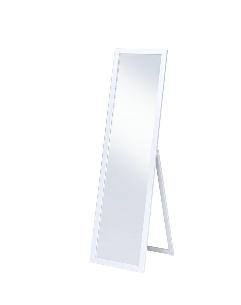 Crisp White Full Length Standing Mirror
