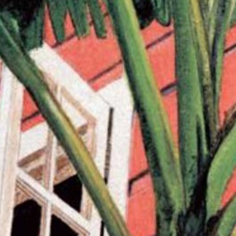 29" Coastal Green Tropical Leaves Giclee Wrap Canvas Wall Art