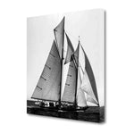 30" Sailboat in Action Giclee Wrap Canvas Wall Art