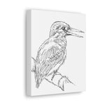 Home Decor, Canvas Gallery Wrap Vertical Wall Art, Bird Wildlife, Line Art Sketch Print