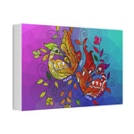 Canvas Print, Multicolor Wild Peacock Print, v2