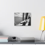 Canvas Gallery Wrap - Wall Art, Say It Soul Black And White Ocean Harbor