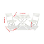 Table set with 2 chairs IPAE Progarden Camping Set polypropylene