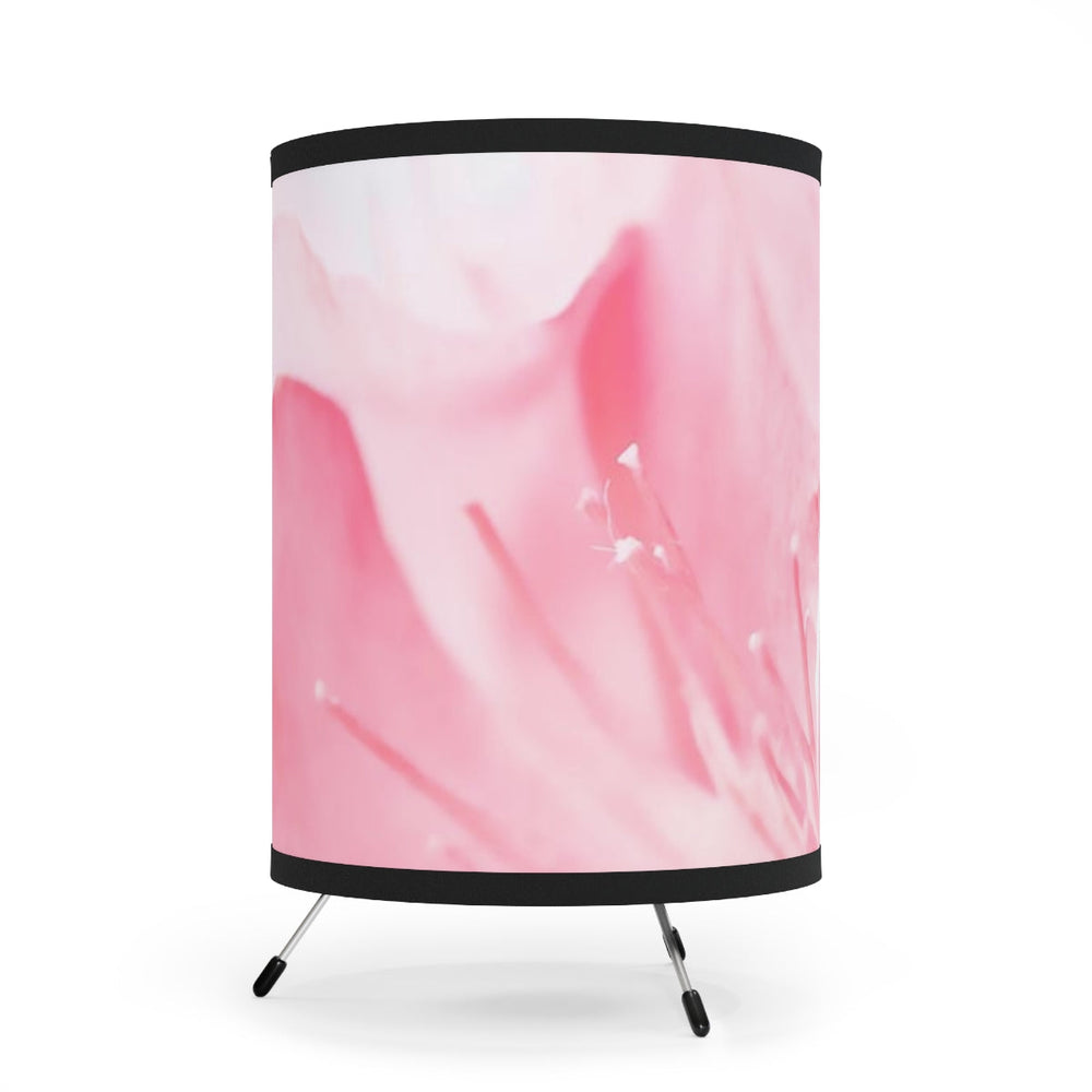 Home Decor, Tripod Lamp with Shade, Pink Flower Bloom, Peaceful Spring Nature