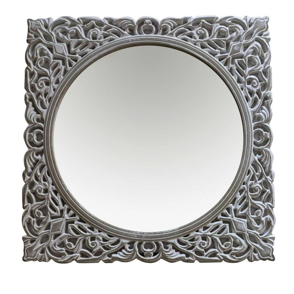 Wall mirror Versa Squared Mirror MDF Wood (3,8 x 65,5 x 65,5 cm)