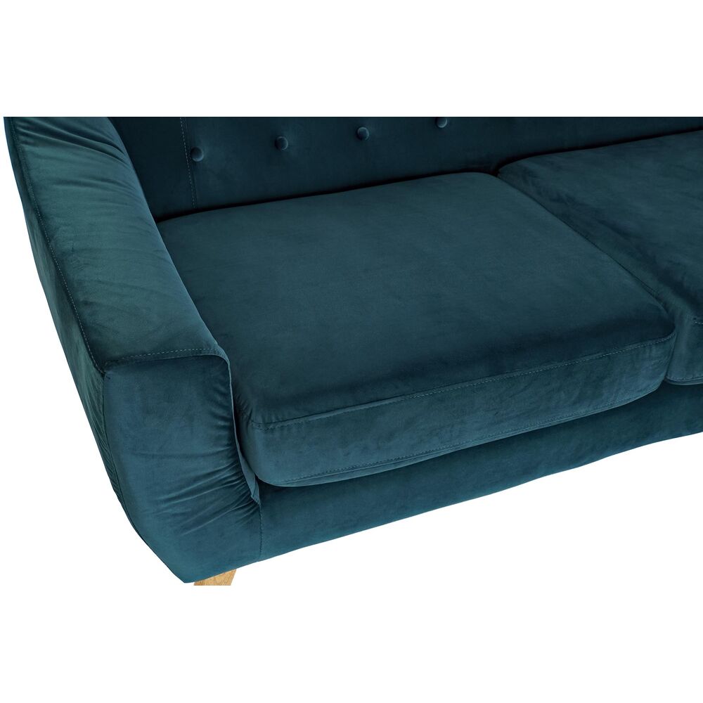 Chaise Lounge Sofa DKD Home Décor Turquoise Polyester Rubber Wood