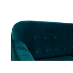 Chaise Lounge Sofa DKD Home Décor Turquoise Polyester Rubber Wood