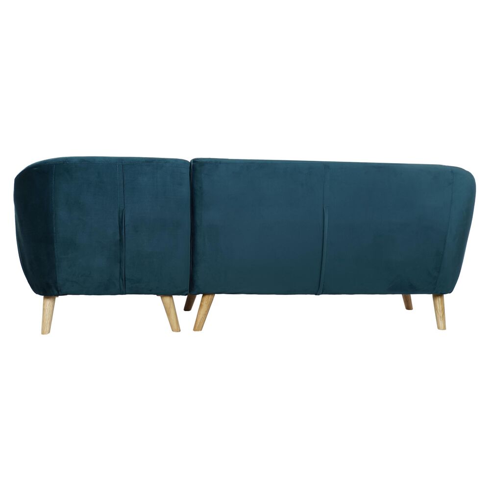 Chaise Lounge Sofa DKD Home Décor Turquoise Polyester Rubber Wood