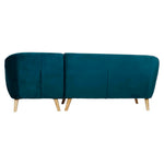 Chaise Lounge Sofa DKD Home Décor Turquoise Polyester Rubber Wood