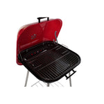 Coal Barbecue with Cover and Wheels DKD Home Decor Red Steel (60 x 57 x 80 cm)