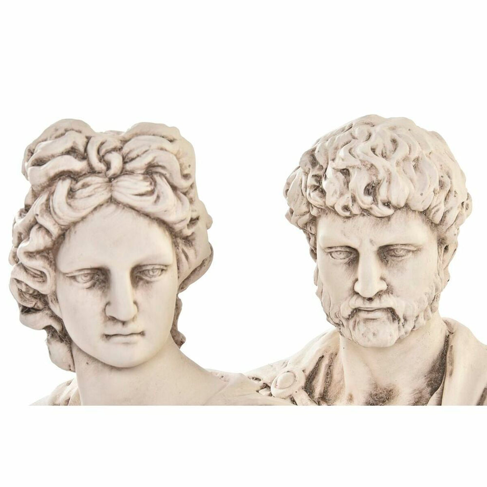 Decorative Garden Figure DKD Home Decor White Greek Bust Magnesium (2 Units) (26 x 16 x 36 cm)