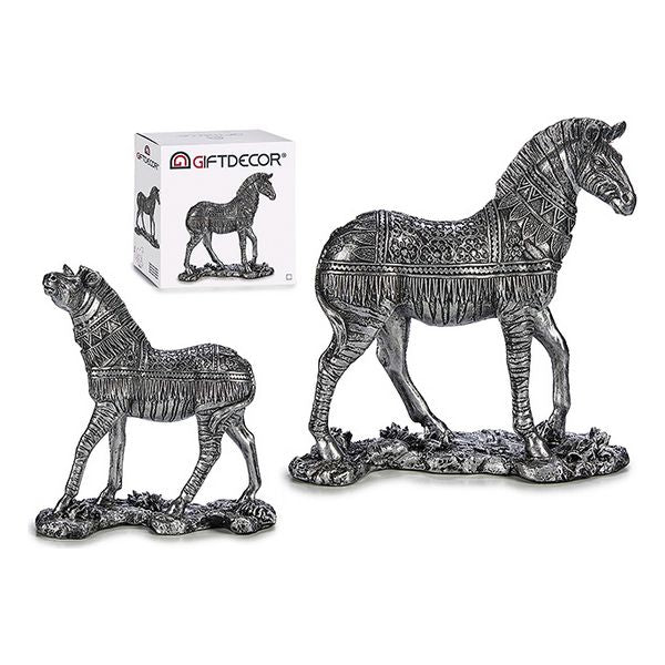 Garden statues Silver Resin Silver (10 x 27 x 25 cm)