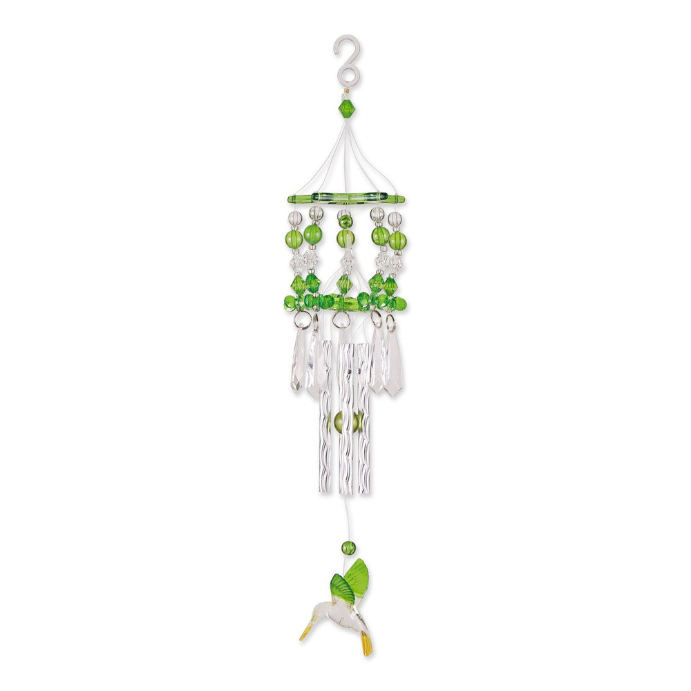 Green Acrylic Hummingbird Windchimes