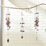 Metal Bell-Style Windchimes with Dogs and Leaf